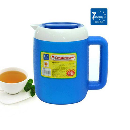 Ca Giữ Nhiệt 2 Lớp Nhựa Đồng Tâm 1Lit