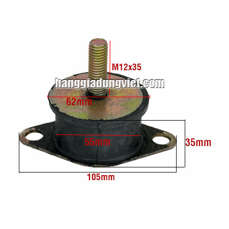 Cao Su Chân Máy Giảm Chấn Chống Rung Phi 60mm