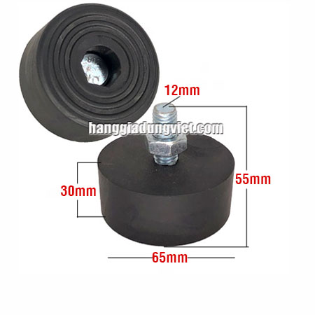 Cao Su Chân Máy Giãm Chấn ĐK65x30, M12