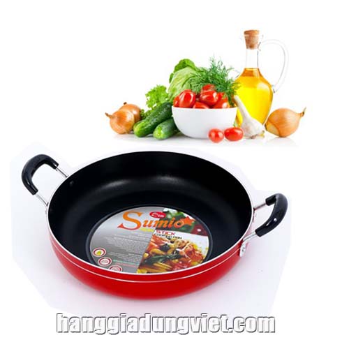 Chảo Chống Dính 2 Quai Đáy Bằng 22cm