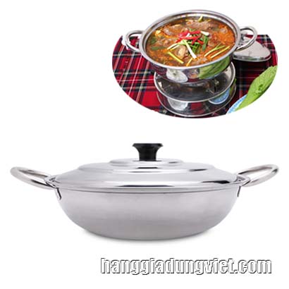 Chảo Lẩu Inox Cao Cấp ĐK 24cm