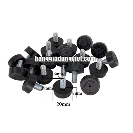 Combo 10 Đế Nhựa Tăng Chỉnh M6x20mm