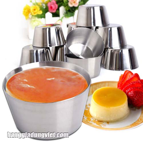 Combo 10 Khuôn Làm Bánh Flan inox 304 (7x4cm)