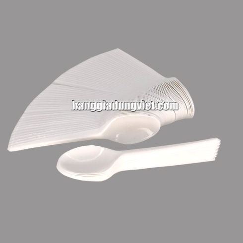Combo 100 Muỗng Cơm Nhựa Mỏng PP Dùng Một Lần