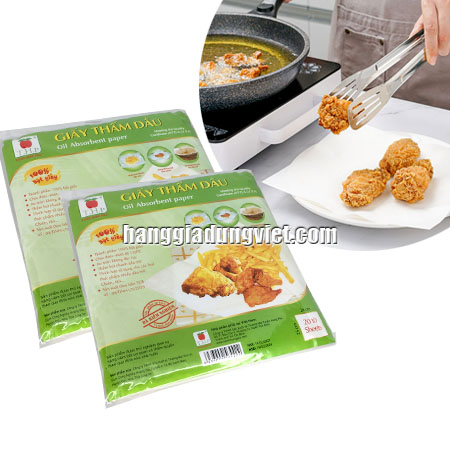 Combo 2 Bịch Giấy Thấm Dầu Khi Chiên (25cm x 24cm)
