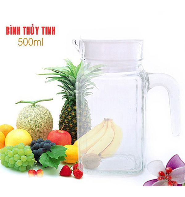 Combo 2 Bình Thủy Tinh 500ml Tiện Dụng