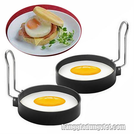 Combo 2 Khuôn Chiên Trứng Ốpla, Bánh Rán Hình Tròn Chống Dính