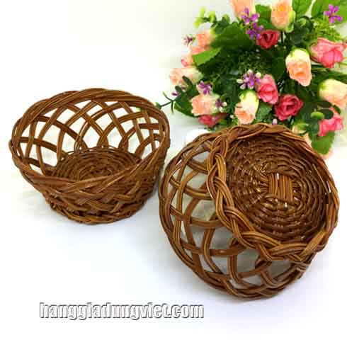Combo 2 Rổ Mây Tròn Tiện Dụng ĐK18x7