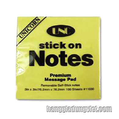 Giấy Notes Màu Vàng 76x76mm, 100 tờ