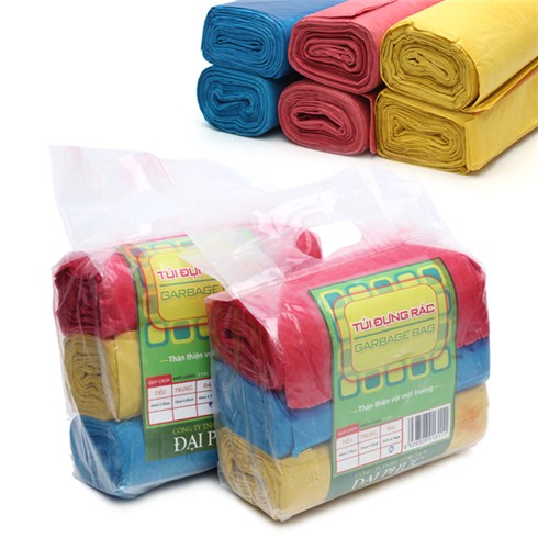Combo 3 Cuộn Nilon Đựng Rác Nhiều Màu