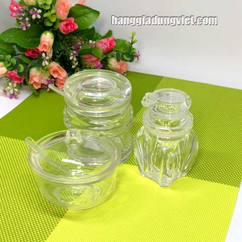 Bộ 3 Hũ Nhựa Cao Cấp Đựng Gia Vị