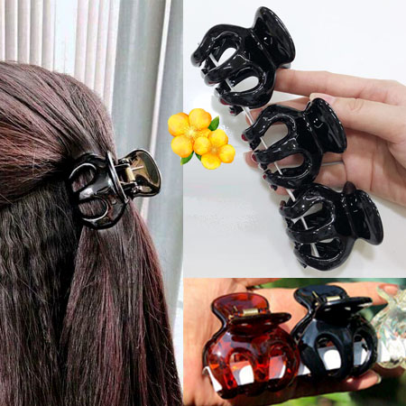 Combo 3 Kẹp Tóc Càng Cua 6 Răng Màu Đen