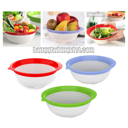 Combo 3 Rổ Nhựa Tròn Nhỏ Xinh Tiện Dụng