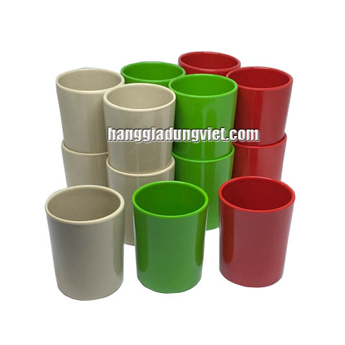 Combo 5 Cốc Uống Nước Nhựa Melamine Cao Cấp