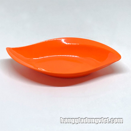 10 Đĩa Nhựa Melamine Cao Cấp Hình Chiếc Lá DL01