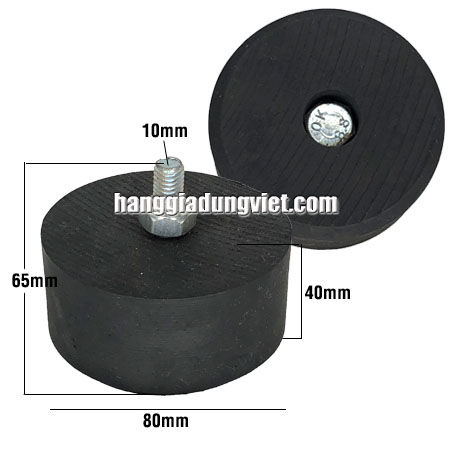 Đế Cao Su Chống Rung Chân Máy ĐK80x40,M10