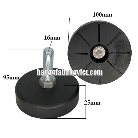 Đế Cao Su Chống Rung Chân Máy, Tán 16mm