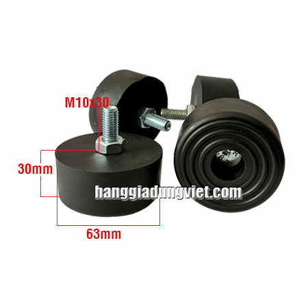 Cao Su Giãm Chấn Chống Rung Chân Máy  ĐK 63x30, M10
