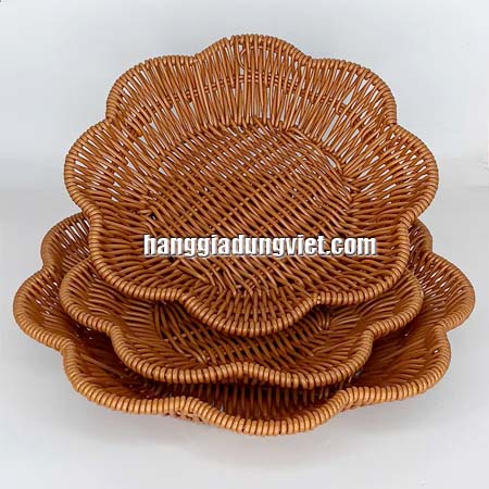 Dĩa Nhựa Đan Hoa Mai (Nhiều Kích Cỡ)