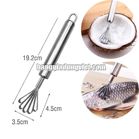 Dụng Cụ Nạo Dừa Đánh Vảy Cá inox Cao Cấp