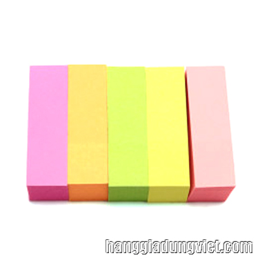 Giấy Notes, Giấy Ghi Chú 5 Màu (7cmx1.5cm - 100 tờ/màu) 