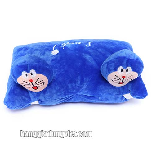 Gối Đi Xe 2 Đầu Vải Nhung Mềm Mại Cho Bé 