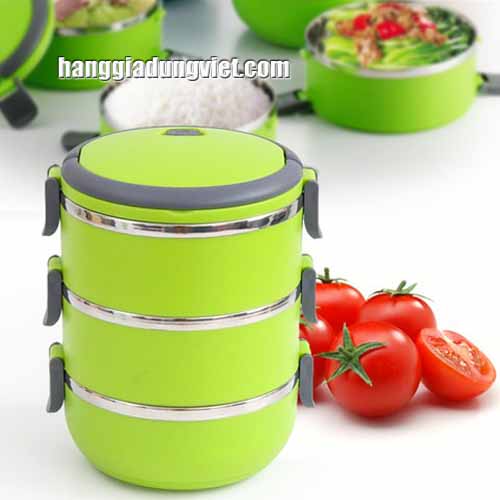 Hộp Cơm 3 Tầng Giữ Nhiệt Cao Cấp