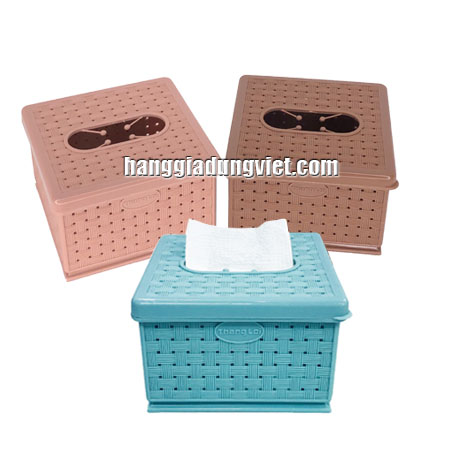 Hộp Đựng Giấy Vuông Nhỏ Nhựa Lưới (10.5x10.5x7 CM)