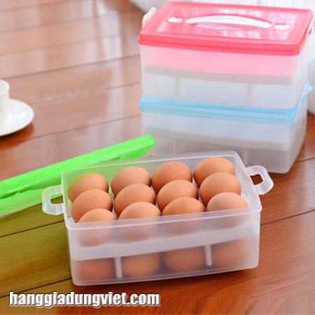 Hộp Đựng Trứng Chống Sốc 2 Tầng Tiện Dụng