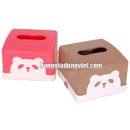 Hộp Giấy Vuông Gấu Nhỏ Tiện Dụng (10.5x10.5x7CM)