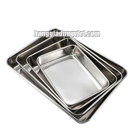 Khay inox Cao Cấp Lòng Sâu (Nhiều Kích Cỡ)