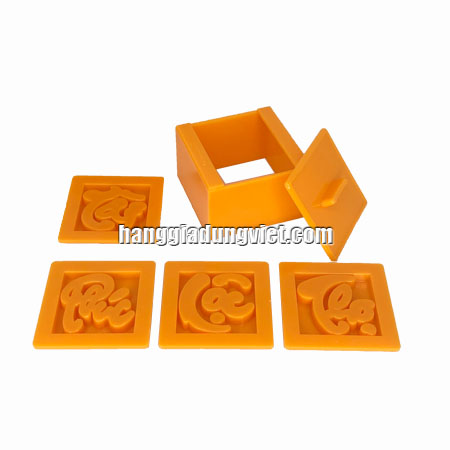 Khuôn Ép Xôi Vuông 8cm Đáy Rời