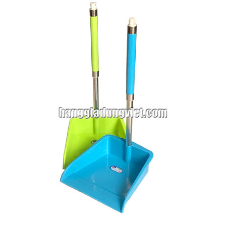 Ky Hốt Rác Nhựa Cán Inox Dài 64CM
