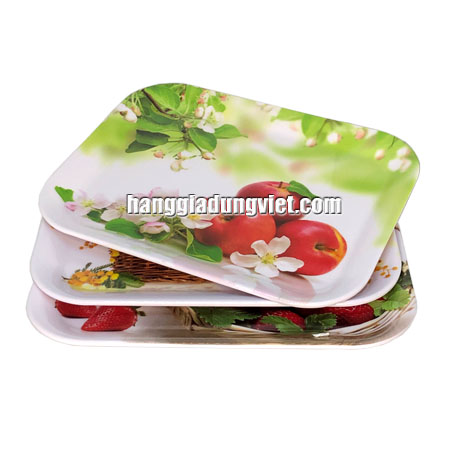 Mâm Nhựa Melamine Cao Cấp 30x24cm
