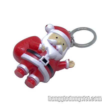 Móc Khoá Ông Già Noel Có Đèn Pin
