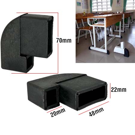Móng Nhựa 25x50 Đóng Chân Bàn Ghế Trường Học (10 Cái)