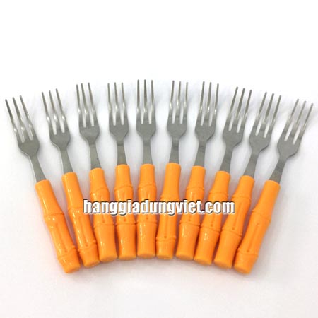 Bộ 10 Nĩa Ăn Trái Cây Cán Nhựa Sang Trọng