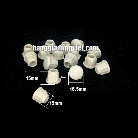 10 Nút Nhựa Bịt Đầu Ống, Nút Nhét Lỗ Khoan Phi 15mm