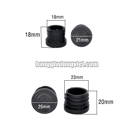 10 Nút Nhựa Tròn Đóng Bít Đầu Ống (Nhiều Size)