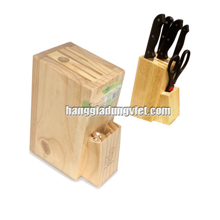 Ống Dắt Dao Gỗ Thông Tự Nhiên (232x184x96mm)