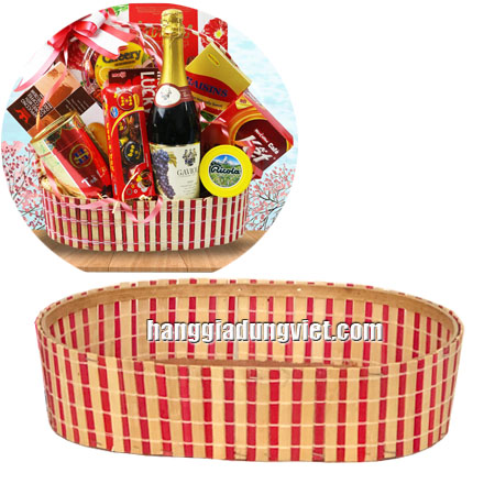 Rổ Đựng Quà Tết Mẫu Oval (36*26*8cm)