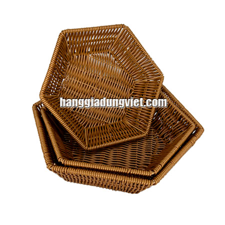 Rổ Nhựa Đan Lục Giác Hàng Xuất Khẩu (Nhiều Size)