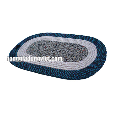 Thảm Thun Chùi Chân Oval 60x40cm (Màu sắc ngẫu nhiên)