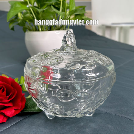Thố Thuỷ Tinh Đựng Bánh Kẹo Mứt Tết ĐK 16CM