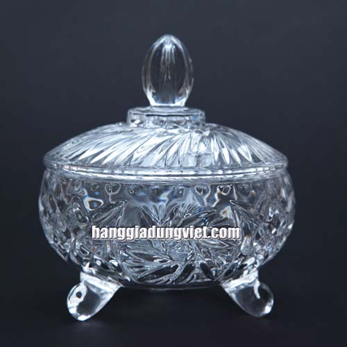 Thố Thủy Tinh Đựng Mức Có Nắp Đậy ĐK 10CM