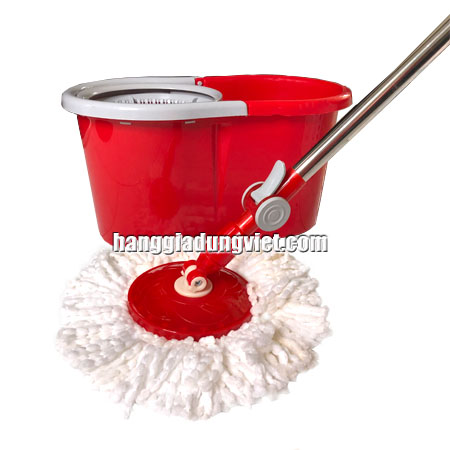 Thùng Lau Nhà 360 Độ Easy Mop Màu Đỏ