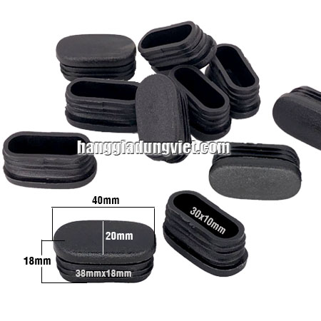 Túi 10 Nút Nhựa Đóng Chân Bàn Ghế Oval 4020