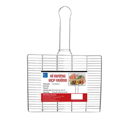 Vỉ Nướng Đơn Inox Cao Cấp Không Nhiễm Từ (Nhiều size) 