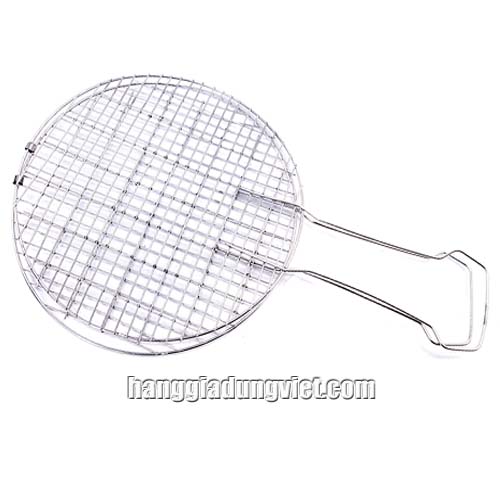 Vỉ Nướng Tròn Inox Tiện Dụng 24x39cm