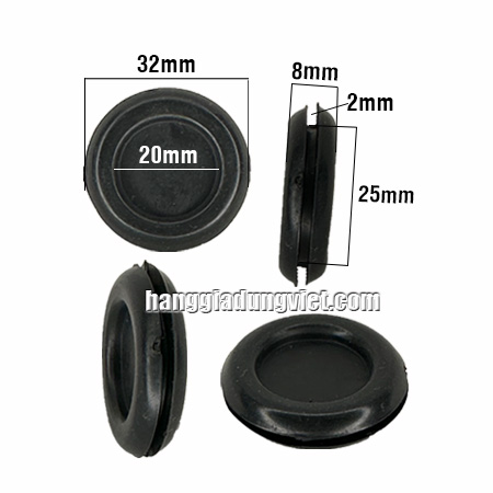 Combo 5 Vòng Đệm, Ron Cao Su Phi 32mm Luồn Dây 25mm